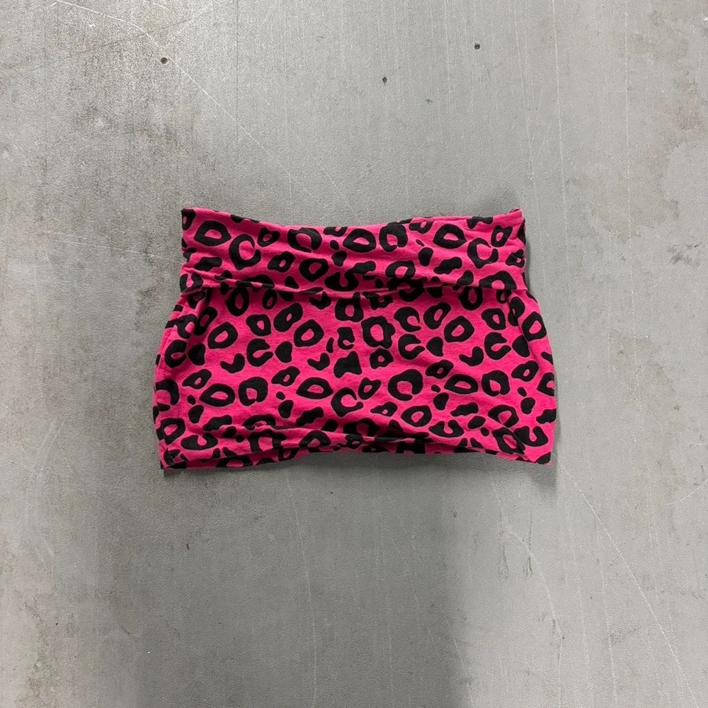 Rue21 Pink and Black Leopard Print Skirt